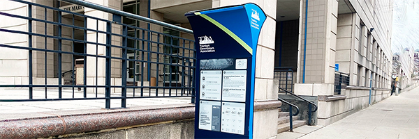 Trenton Downtown Association installs 3 Soofa solar powered digital kiosks