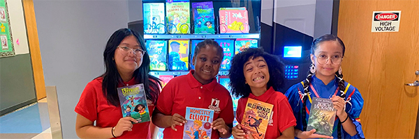 Dallas school receives book vending machine